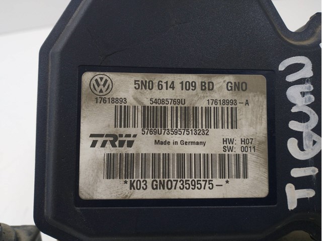 Unidade hidráulico de controlo ABS Volkswagen Tiguan 1 5N1, 5N2