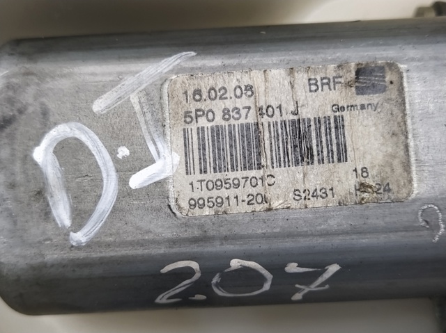 VAG 5P0837401J Мотор стеклоподъемника двери передней левой в наличии Каменское