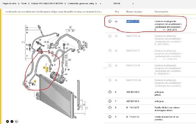 VAG 5Q0816721B Шланг кондиционера, от компрессора к радиатору в наличии Ирпень