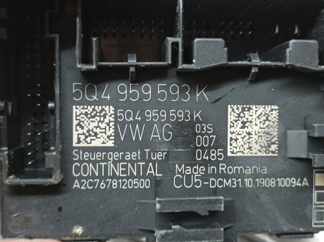 5Q4959593K VAG Блок комфорта передней двери купить в Полтава