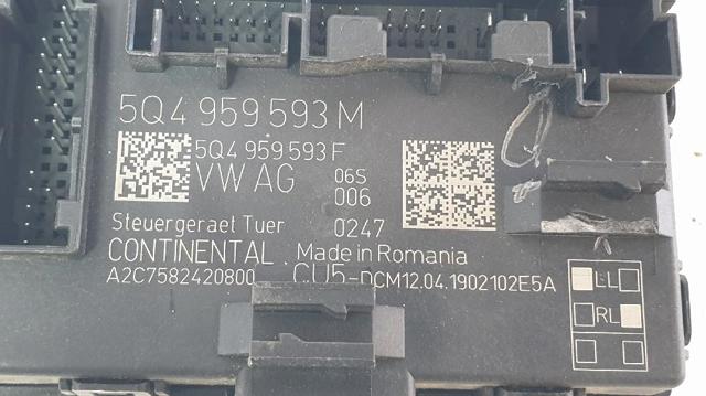 VAG 5Q4959593M Блок комфорта передней двери в наличии Черкассы