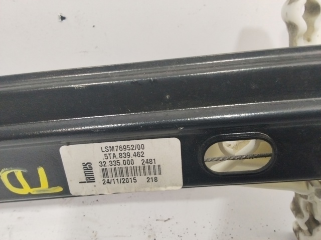 5TA839462 VAG Механизм стеклоподъемника двери задней правой купить в Каменское