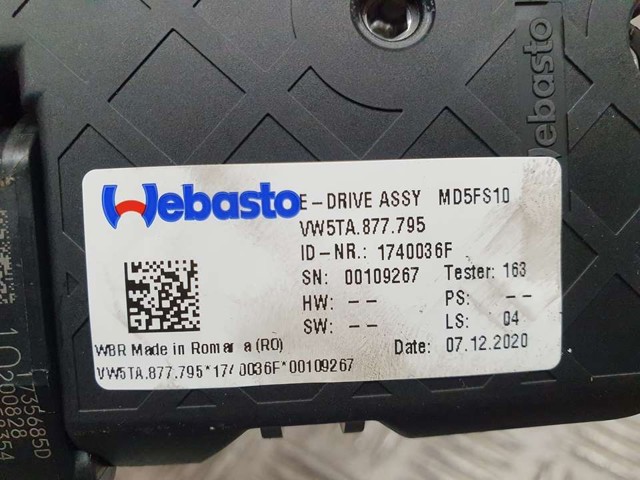 5TA877795 VAG Мотор привода люка купить в Днепр