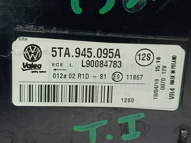 5TA945095A Фонарь задний левый внешний купить Николаев