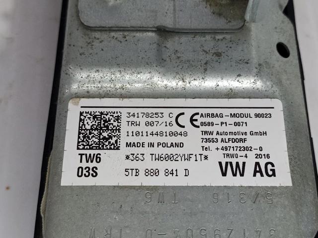 5TB880841D Подушка безопасности (AIRBAG) водительская, защиты коленей купить Ужгород