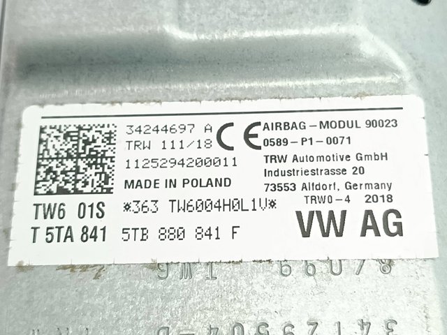 5TB880841F VAG Подушка безопасности (AIRBAG) водительская, защиты коленей купить в Днепр