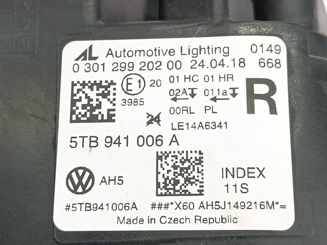 5TB941006A Фара правая купить Черкассы