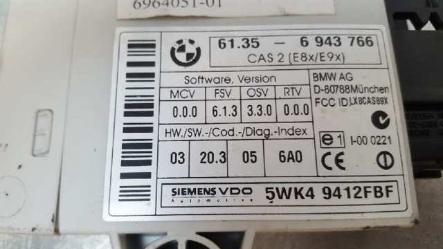 61356943766 BMW Модуль управления (ЭБУ) иммобилайзером купить в Житомир