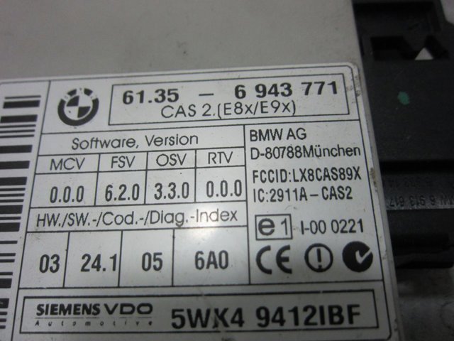 BMW 61356943771 Модуль управления (ЭБУ) иммобилайзером в наличии Сумы