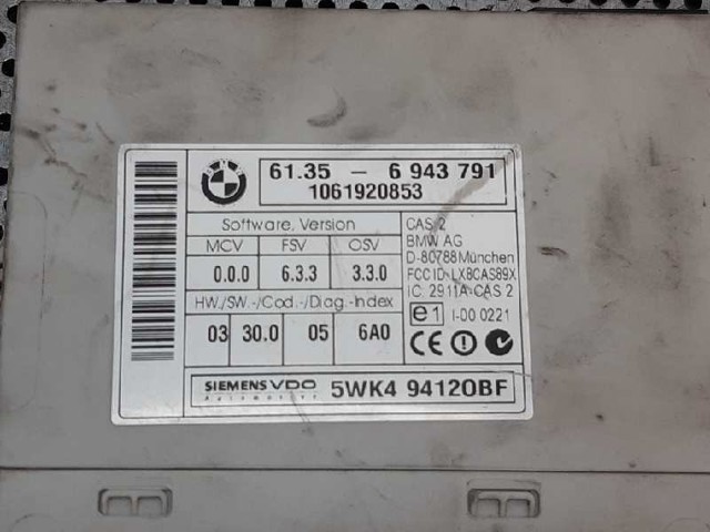 61356943791 BMW Модуль управления (ЭБУ) иммобилайзером купить в Полтава