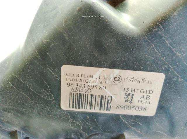 6204Z3 PEUGEOT Левая фара купить в Каменское