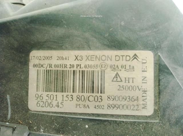 PEUGEOT 620645 Фара правая в наличии Каменское