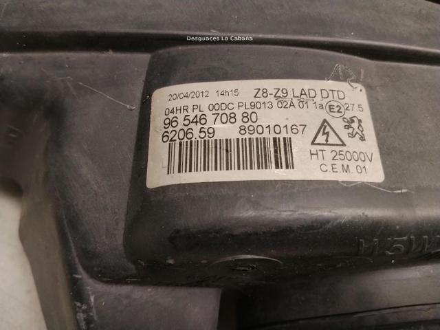 620659 PEUGEOT Правая фара купить в Житомир