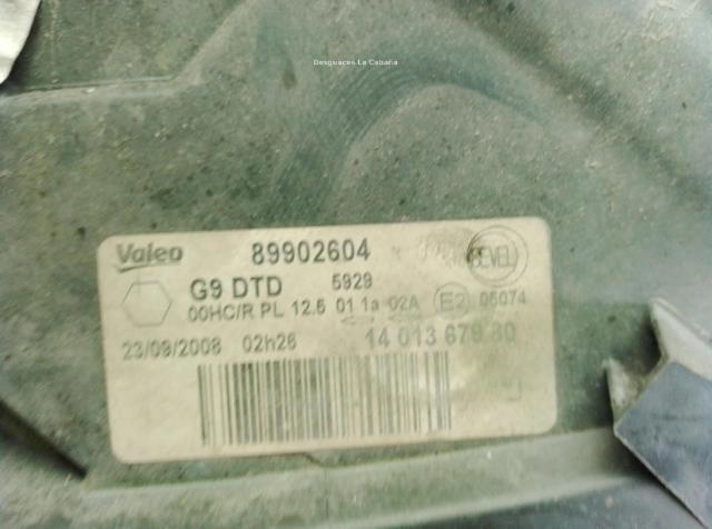PEUGEOT 6206L0 Правая фара в наличии Запорожье