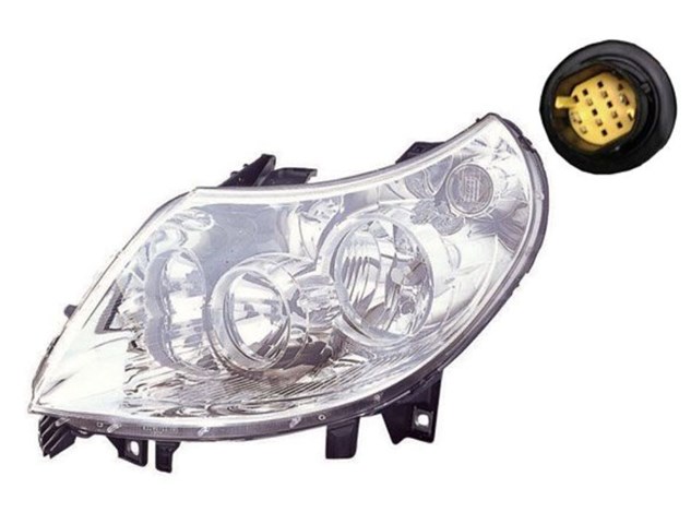 Ft dcato 2014-on van head lamp chrome lhd w / cover lh elétrico w / motor 6208A5