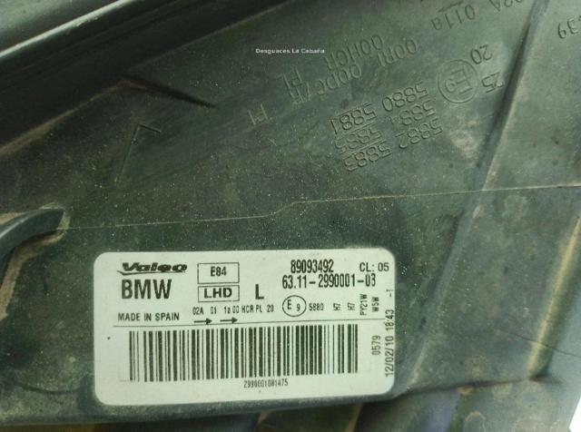 BMW 63112990001 Фара левая в наличии Житомир