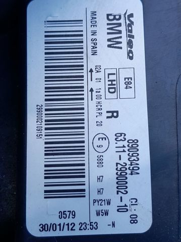 BMW 63112990002 Фара правая в наличии Харьков