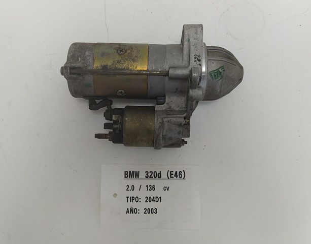 Motor de arranque para bmw 5 (e39) (1995-2003) 520 d 204d1 63113001