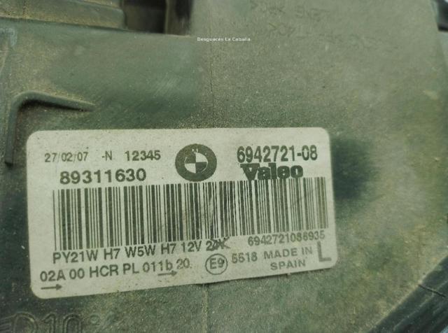 63116942747 Левая фара купить Украина