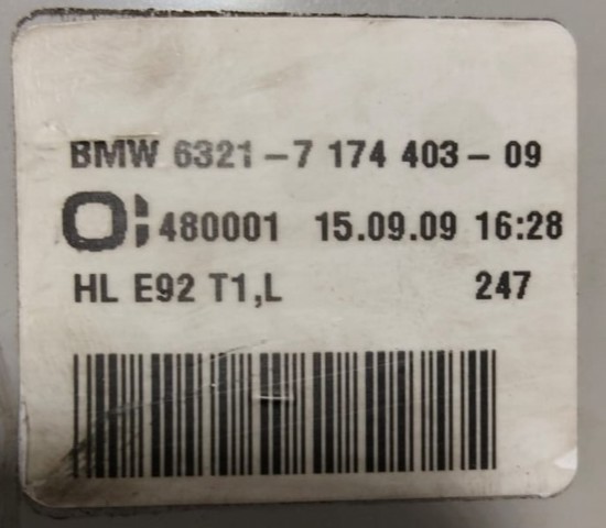 63217174404 BMW Фонарь задний правый внешний купить в Чернигов