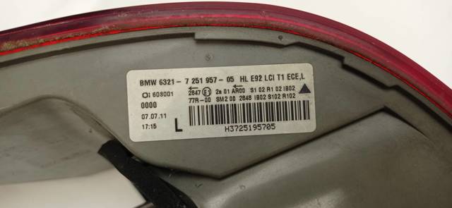 BMW 63217251957 Фонарь задний левый внешний в наличии Днепр