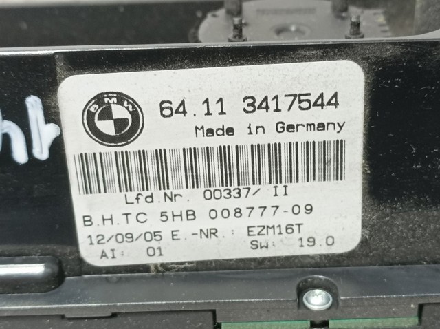 BMW 64113417544 Блок управления кондиционером в наличии Одесса