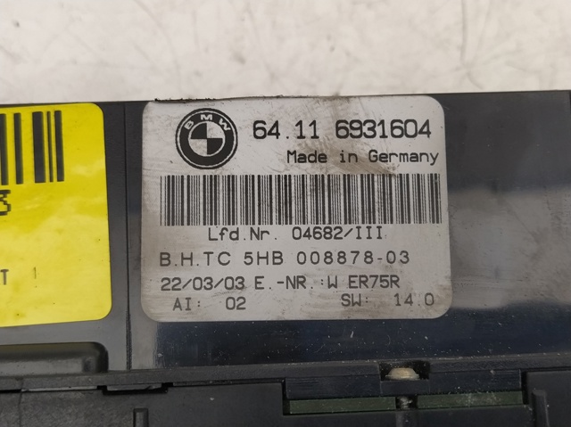 64116931604 BMW Блок управления режимами отопления/кондиционирования купить в Чернигов
