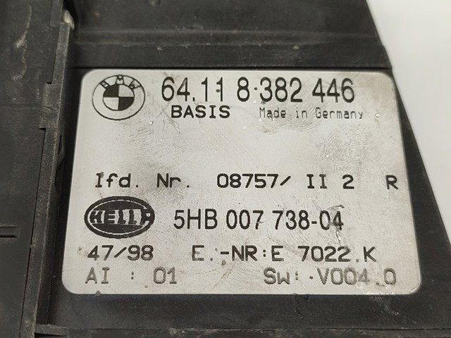 BMW 64118382446 Блок управления режимами отопления/кондиционирования в наличии Николаев