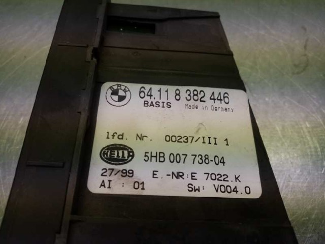 BMW 64118382446 Блок управления режимами отопления/кондиционирования в наличии Тернополь