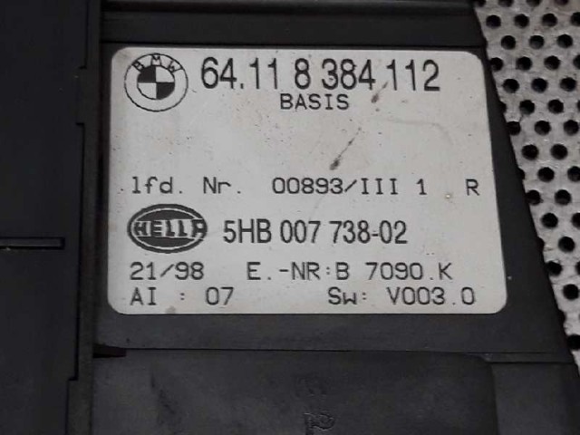 BMW 64118384112 Блок управления кондиционером в наличии Ровно