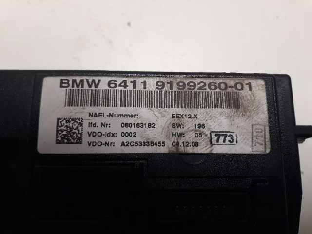 BMW 64119199260 Блок управления режимами отопления/кондиционирования в наличии Днепр