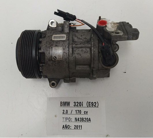 Compressor de ar condicionado para BMW 1 (e81) (2006-2011) 116 i 20-4d-4 d 64529182794