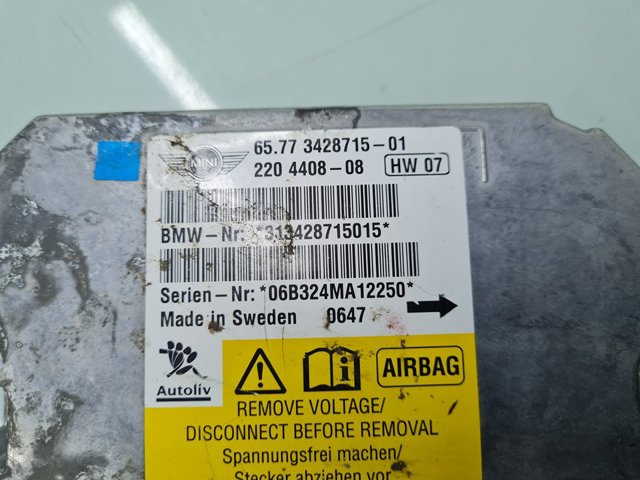 BMW 65773428715 Модуль-процессор управления подушкой безопасности (ЭБУ AIRBAG) в наличии Хмельницкий