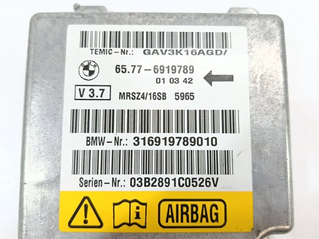 BMW 65776919789 Модуль-процессор управления подушкой безопасности (ЭБУ AIRBAG) в наличии Одесса