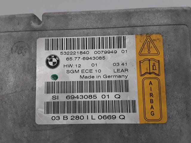 65776943085 Модуль-процессор управления подушкой безопасности (ЭБУ AIRBAG) купить Житомир