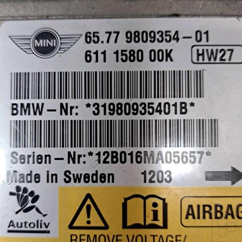 65779812297 BMW Модуль-процессор управления подушкой безопасности (ЭБУ AIRBAG) купить в Каменское