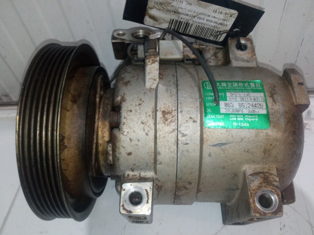 Compressor de ar condicionado para ssangyong musso 2.9 td sy662la 6611303115