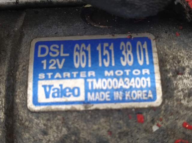 SSANG YONG 6611513801 Стартер в наличии Николаев
