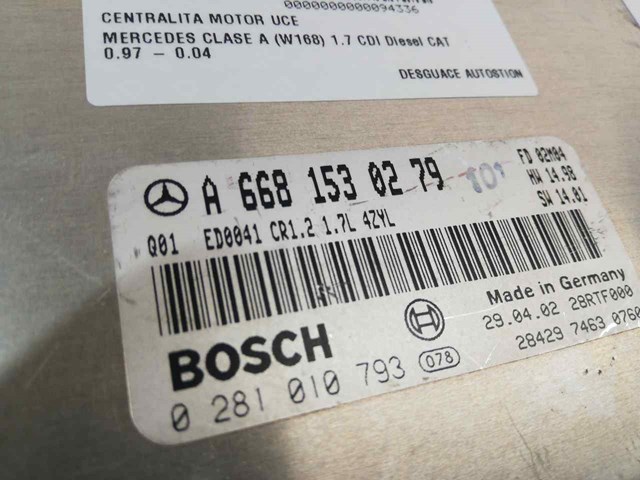 6681530279 MERCEDES Блок управления двигателем купить в Ужгород