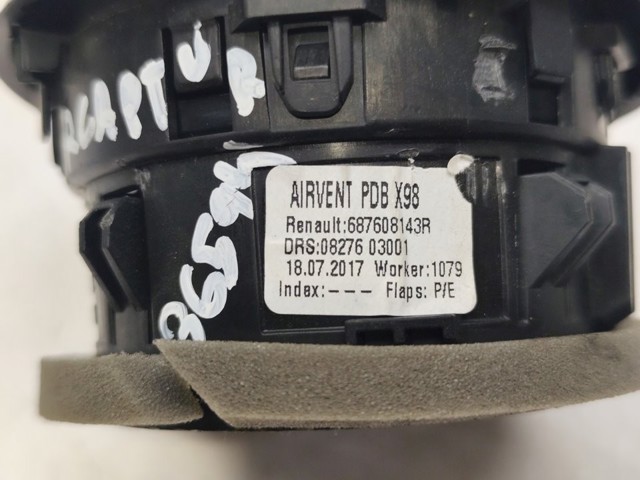 RENAULT 687608143R Решетка вентиляции салона на "торпедо" в наличии Полтава