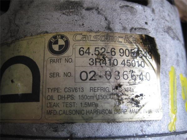 Compressor de ar condicionado para BMW 3 compact 320 td m47n 204 d4 6905643