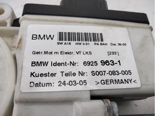 Motor regulador do vidro dianteiro esquerdo para BMW X3 2.0 D M47N204D4 69259631
