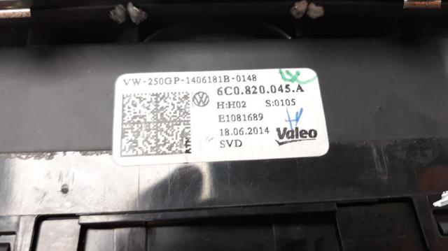 Unidade de controlo dos modos de aquecimento/condicionamento Volkswagen Polo 5 6R1, 6C1