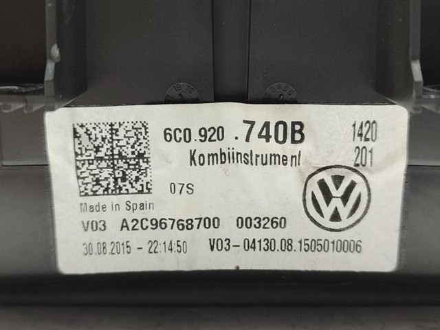 VAG 6C0920740B Панель приборов в наличии Ирпень