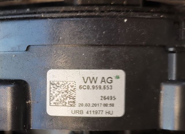 VAG 6C0959653 Кольцо контактное, шлейф руля в наличии Днепр