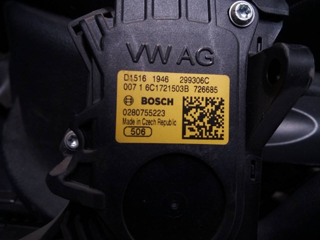 Potenciômetro de pedal para audi a1 sportback 1.0 tfsi (95 cv) chzb 6C1721503B