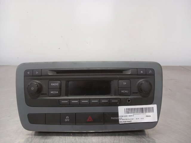 Sistema de áudio / rádio CD para assento Ibiza IV 1.2 TDI CFW W06J0035156AZT