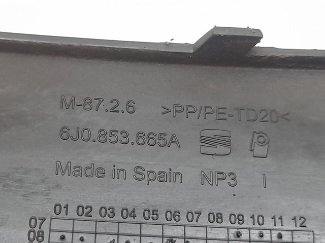 VAG 6J0853665A Заглушка (решетка) противотуманных фар бампера переднего левая в наличии Полтава