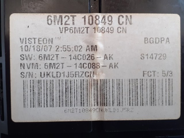 FORD 6M2T10849CN Панель приборов в наличии Николаев