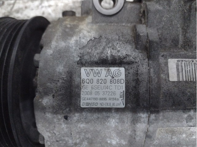Compresor aire acondicionado para volkswagen polo (9n1) 6Q0820808D
